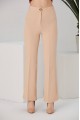 ÖN ÇİMALI PALAZZO PANTOLON BEJ