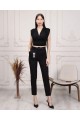 YÜKSEK BEL BİLEK ÜSTÜ PANTOLON SİYAH