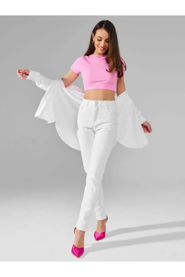 YÜKSEK BEL  MOM COMFORT KOT PANTOLON 