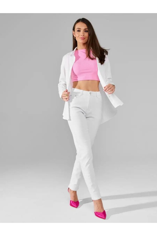 YÜKSEK BEL  MOM COMFORT KOT PANTOLON 