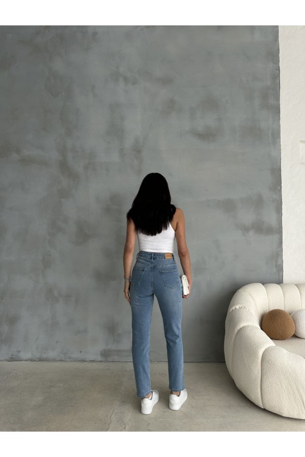 YÜKSEK BEL  MOM COMFORT KOT PANTOLON