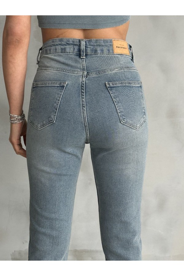 YÜKSEK BEL  MOM COMFORT KOT PANTOLON