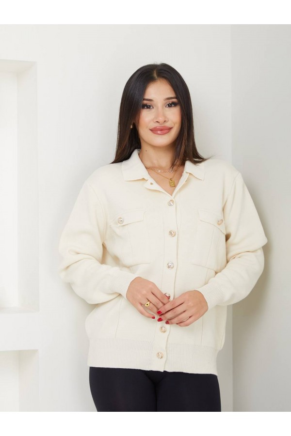 CEPLİ HIRKA CEKET  BEJ