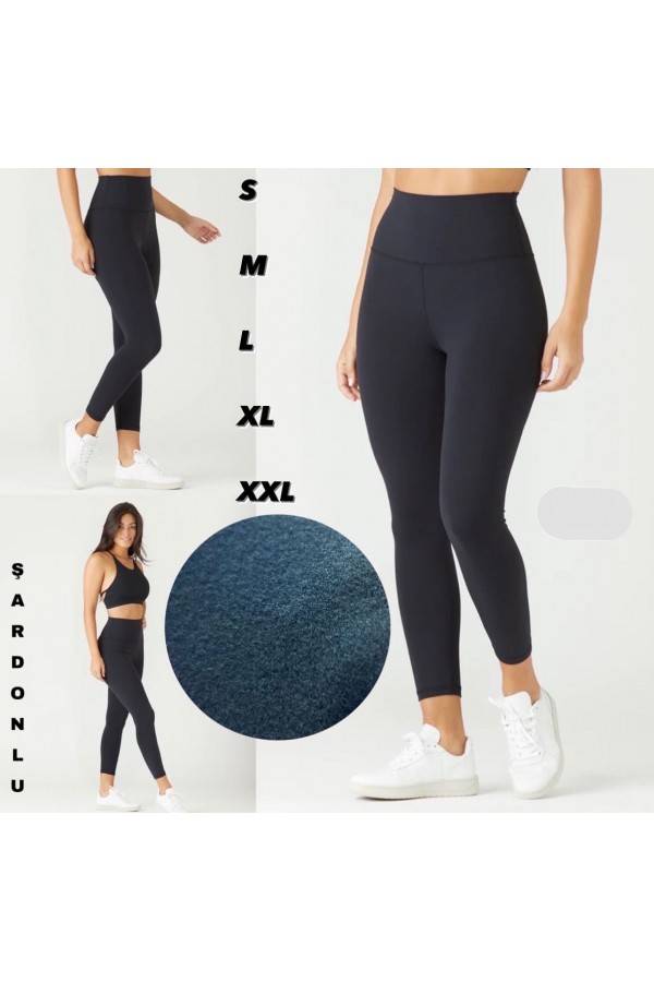 GENİŞ KEMERLİ YÜKSEK BELİ ŞARDONLU DALGİÇ TAYT 