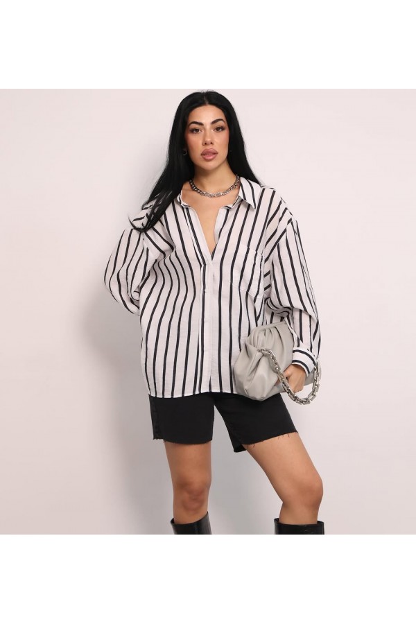 ÇİZGİLİ STANDART EFİLİ GÖMLEK