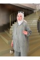 %100 Modal Kumaş Fermuarlı Kapüşonlu İkili Takım - Rahat ve Şık Tasarım HAKİ